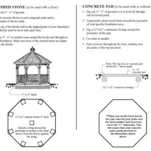 Amish-Crafted 12' Wood Octagon Gazebo-in-a-Box (Harvard Slate)