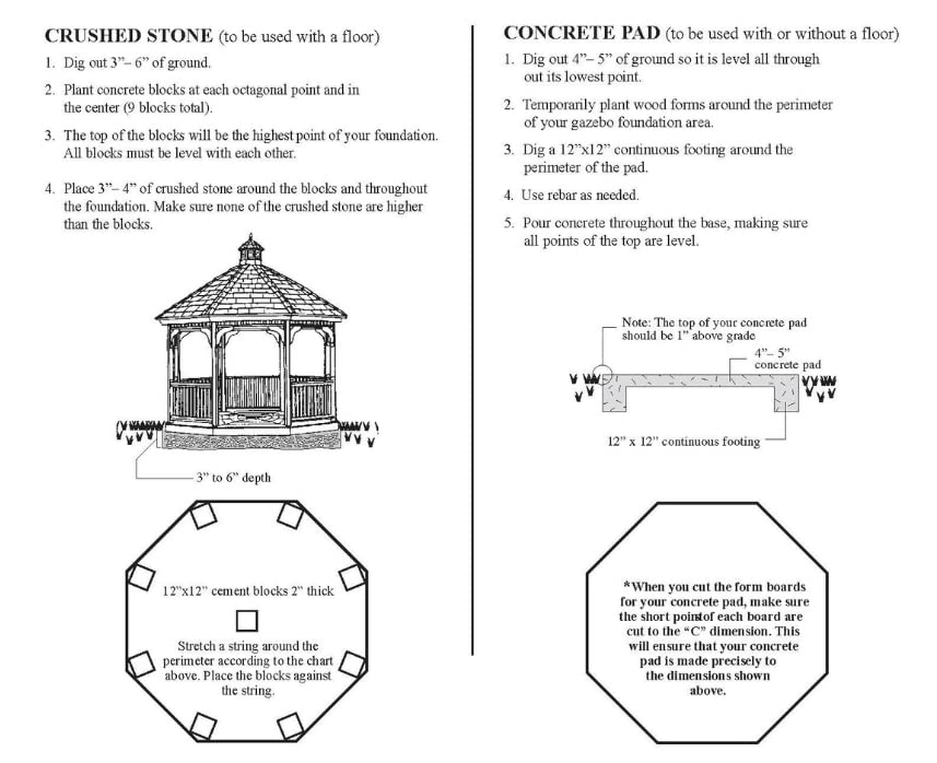 Amish-Crafted 12' Wood Octagon Gazebo-in-a-Box (Harvard Slate)