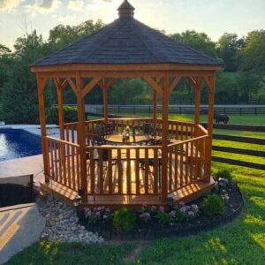 Amish-Crafted 12' Wood Octagon Gazebo-in-a-Box (Harvard Slate)