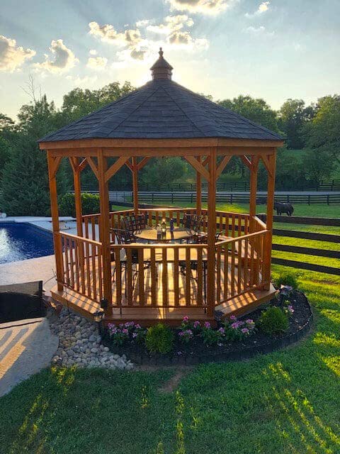 Amish-Crafted 12' Wood Octagon Gazebo-in-a-Box (Harvard Slate)