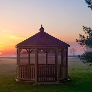 Amish-Crafted 12' Wood Octagon Gazebo-in-a-Box (Harvard Slate)