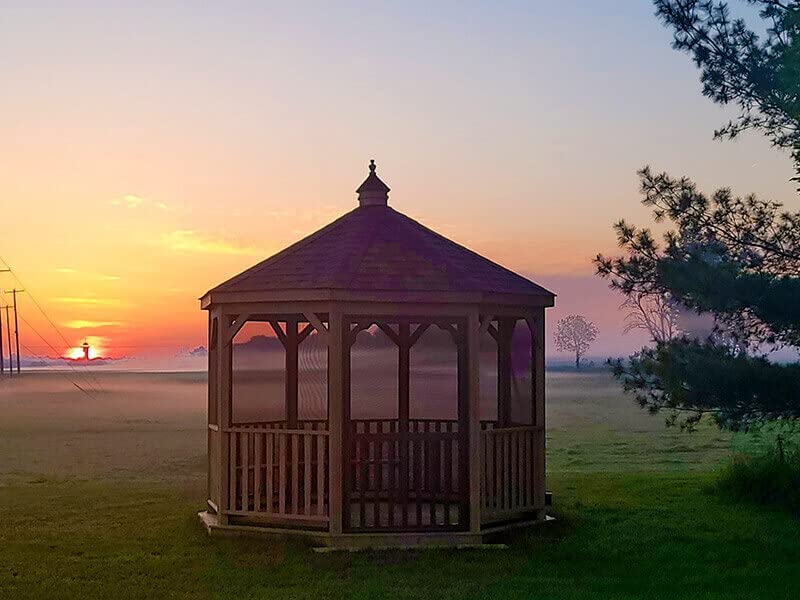 Amish-Crafted 12' Wood Octagon Gazebo-in-a-Box (Harvard Slate)