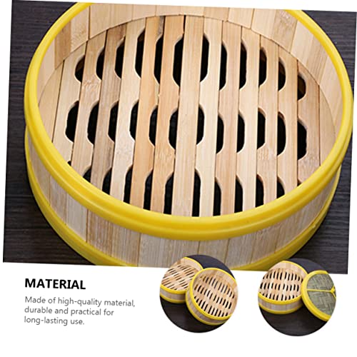 KICHOUSE 2pcs Steamer Vegetable Steamer Pot Veggie Steamer Chinese Steamer Basket Steamer Rack Sticky Rice Steamer Rice Steamer Baskets Practical Steamer Safe Steamer Hemming