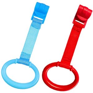 2pcs walking crib rings crib assistant rings baby stands ring play gym cot rings walking stand rings baby cot hanging rings crib tool ring toddler baby playing plastic sports