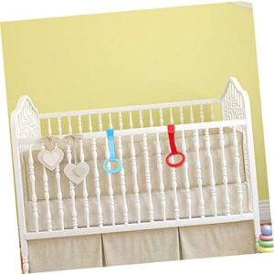 2Pcs Walking Crib Rings Crib Assistant Rings Baby Stands Ring Play Gym cot Rings Walking Stand Rings Baby cot Hanging Rings Crib Tool Ring Toddler Baby Playing Plastic Sports