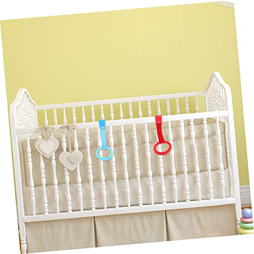 2Pcs Walking Crib Rings Crib Assistant Rings Baby Stands Ring Play Gym cot Rings Walking Stand Rings Baby cot Hanging Rings Crib Tool Ring Toddler Baby Playing Plastic Sports