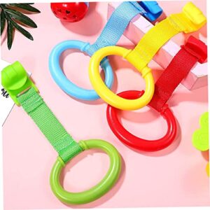 2Pcs Walking Crib Rings Crib Assistant Rings Baby Stands Ring Play Gym cot Rings Walking Stand Rings Baby cot Hanging Rings Crib Tool Ring Toddler Baby Playing Plastic Sports