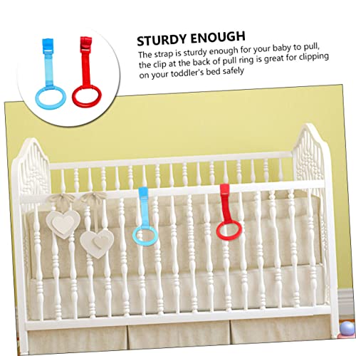 2Pcs Walking Crib Rings Crib Assistant Rings Baby Stands Ring Play Gym cot Rings Walking Stand Rings Baby cot Hanging Rings Crib Tool Ring Toddler Baby Playing Plastic Sports