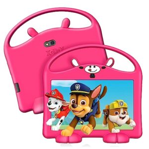 kids tablet, 7 inch tablet for kids 4gb ram 64gb rom, android 12 toddler tablet with bluetooth, wifi, parental control, dual camera, shockproof case, youtube netflix, children tablet for toddlers