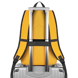 Mancro Travel Laptop Backpack, 15.6 in Anti Theft Backpack for Women Men with USB Charging Port, Water Resistant Computer Backpack Backpack Gift, Yellow