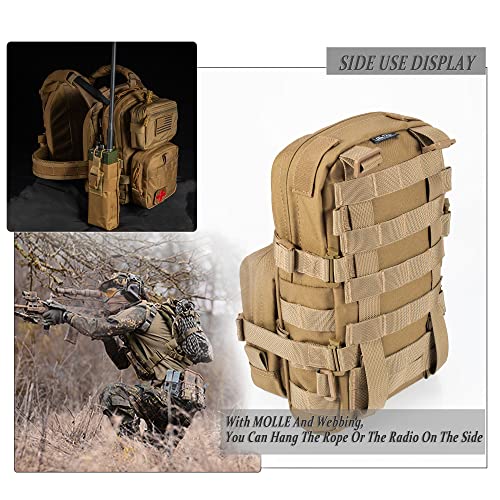 CLTAC Tactical Small MOLLE Hydration Pack Outdoor Water Bladder Carrier Pack for Vest Backpack