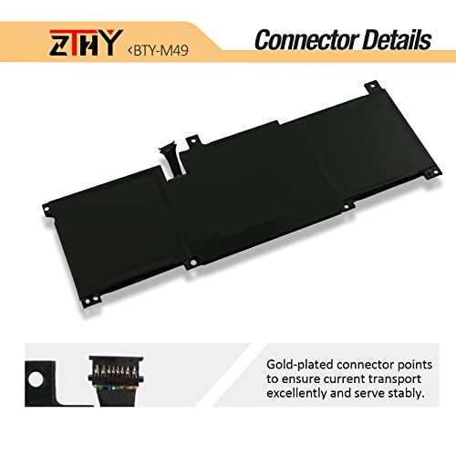 ZTHY BTY-M49 Laptop Battery Replacement for MSI Modern 14 B4M B4MW B10M B10RAS B10RASW B10RBS B11MW B11SB Prestige 14 A10M A10RAS A10RB A10RD A10SC A11MT A11SCS A11SCX Summit E14 A11SCS A11SCST 52.4Wh