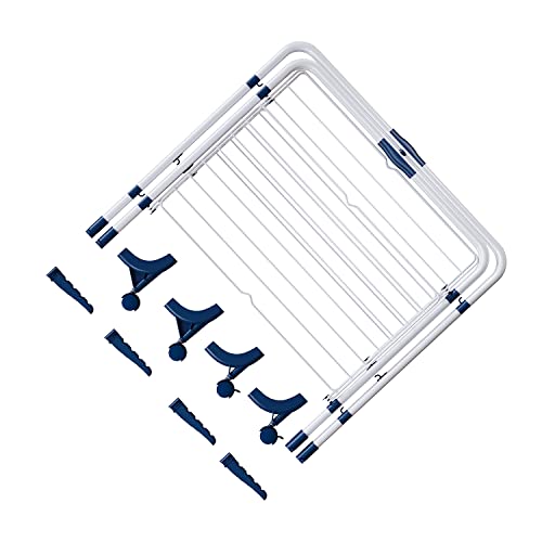 Clothes Airer Tower, Foldable and Space Saving, 3 Levels, 6 Foldable Wings, Rollable and Stable, Mobile Tower Clothes Airer, Drying Rack for Indoor and Outdoor Large Families