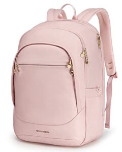 light flight women backpacks laptop backpack for women 17.3 inches computer bags for work travel college, gifts for women, pink