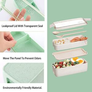 Flowerhug Bento Box Lunch Box Bento Boxes Home Stackable 3 Layer Japanese Compartments Cute Lunch Box Accessories With Bag Microwave SafeBPA-Free