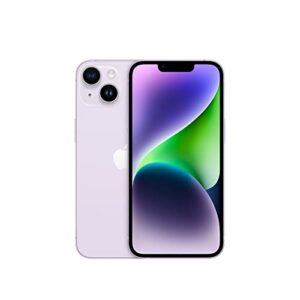 apple iphone 14, 128gb, purple - unlocked (renewed premium)