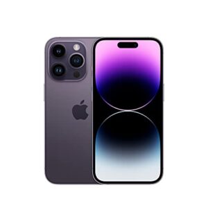 apple iphone 14 pro, 128gb, deep purple - unlocked (renewed premium)