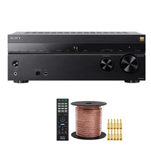 sony str-an1000 7.2 channel 8k av receiver with dolby atmos, dts:x bundle with speaker wire accessory kit (2 items)