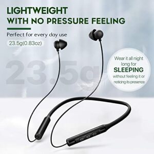 Hearprotek Wireless Lightweight Sleeping Headphones, Neckband Bluetooth 5.2 Wireless Sleep in-Ear Earbuds, Ultra Soft Portable Sleep Headphones for Side Sleepers, Working, Relaxing, Meditating