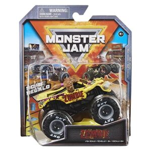 monster jam 2022 spin master 1:64 diecast truck with bonus accessory: world finals zombie