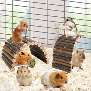 Hamster Toys Guinea Pig Toys Hamster Wheel Hamster Cage Accessories Small Animal Molar Chew Toys for Chinchillas,Gerbils,Mice,Rats,Mouse,Rabbit,Bunny Hideout Seesaw (Bendable Hideout(2 Packs))