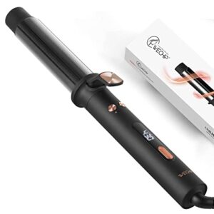 rotating curling iron, automatic hair curler, curling iron, curling wand, 1 1/4 inch ionic rotating hair curler for waves with extra long（5.5 inch） tourmaline ceramic barrel (1 1/4 inch)