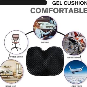 Aiouarc Gel Seat Cushion, Breathable Honeycomb Design, Gel Seat Cushion for Long Sitting, Tailbone Pain Relief Cushion, Office Chair Cushion, Wheelchair Cushion, Car Seat Cushion, Chair Pads