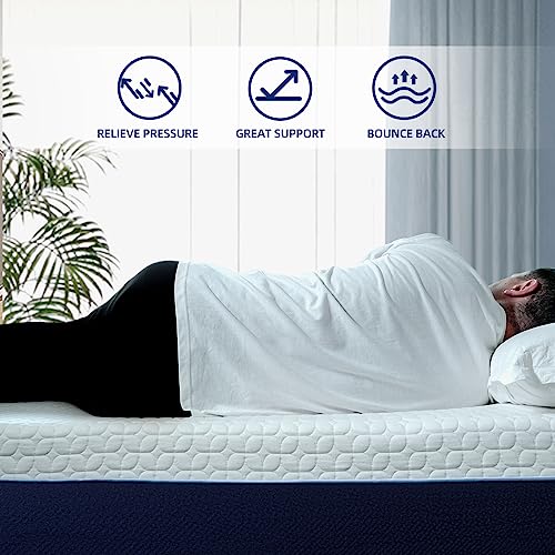 Gelsea Cooling Gel Memory Foam Mattress Made in USA,Hybrid Mattress with Breathable Cover,Bed in a Box,Pressure Relieving,CertiPUR-US Certified (6 Inch, Twin)