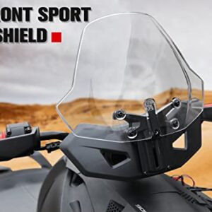 A & UTV PRO Sport Windshield & Aluminum Handguards for Can-Am Ryker All Models, Adjustable Vented Windscreen, Handlebars Hand Guard Protector Accessories, Replace OEM # 219401023, 219400771, 219400998