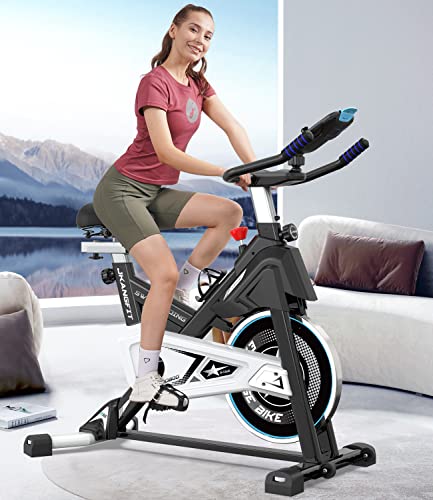 Pooboo Magnetic Exercise Bike Stationary, Indoor Cycling Bike with Built-In Bluetooth Sensor Compatible with Exercise bike apps& Ipad Mount, Comfortable seat and Slant Board, Silent Belt Drive (626S)