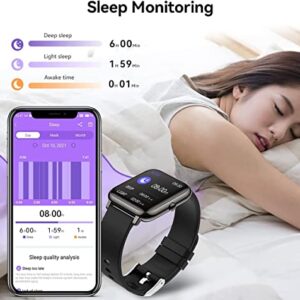 Smart Watch for Men Women 1.4 Full Touch Screen Fitness Tracker Watch with Heart Rate Blood Pressure Sleep Monitor IP68 Waterproof Smartwatch for Android iOS Phones Sports Watch with Step Counter