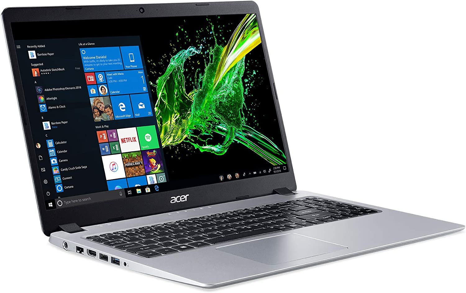 Acer Newest Aspire 5 15.6" IPS FHD Laptop - Dual Core AMD Ryzen 3 3200U - Radeon Vega 3 Graphics - 16GB DDR4-256GB SSD -RJ45 - HDMI - Backlit Keyboard - Windows 10 Pro w/RATZK 32GB USB