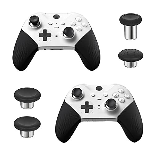 Metal Replacement Thumbsticks for Xbox Elite Controller Series 2 Core,Component Pack Includes 4 Swap Magnetic Joysticks,4 Paddles,1 Standard D-Pads, Accessories Parts for Xbox One Elite 2(Gold)