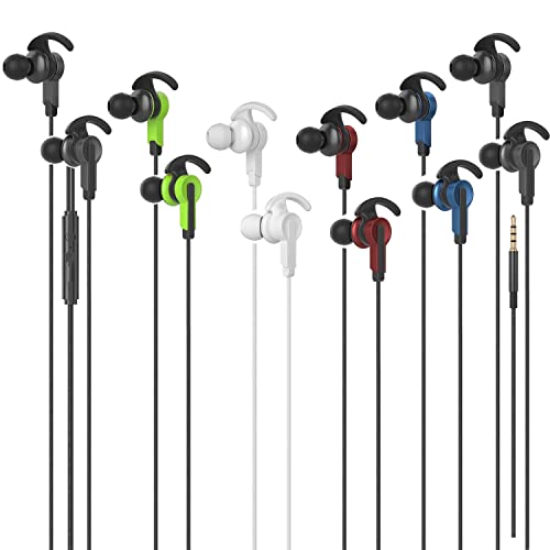 Cianyyee 6Pack Wired Earbuds in-Ear Headphones, Earphones with Microphone for Clear Calls,Sound-Dynamic, Noise Isolating, for iPhone, iPad, Samsung, Laptop, Computer, Android Smartphones