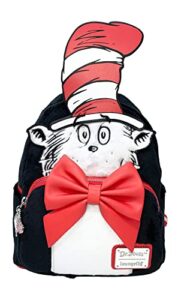 loungefly dr seuss cat in the hat cosplay womens double strap shoulder bag purse