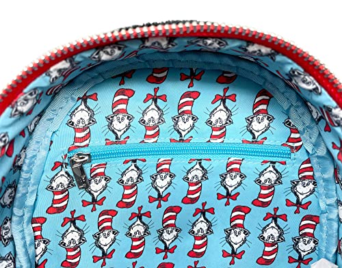 Loungefly Dr Seuss Cat in the Hat Cosplay Womens Double Strap Shoulder Bag Purse