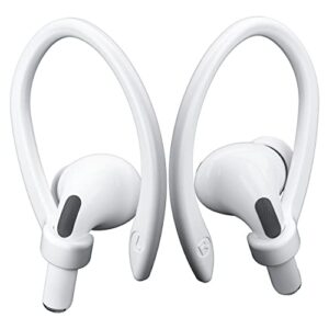 icarerspace 2 pairs airpods ear hooks for airpods pro 2, airpods pro, airpods 3, 2 & 1, upgraded anti slip sports clip hooks for airpods 1, 2, 3, pro and pro 2 – white