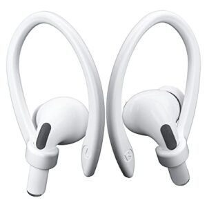 ICARERSPACE 2 Pairs AirPods Ear Hooks for AirPods Pro 2, AirPods Pro, AirPods 3, 2 & 1, Upgraded Anti Slip Sports Clip Hooks for AirPods 1, 2, 3, Pro and Pro 2 – White