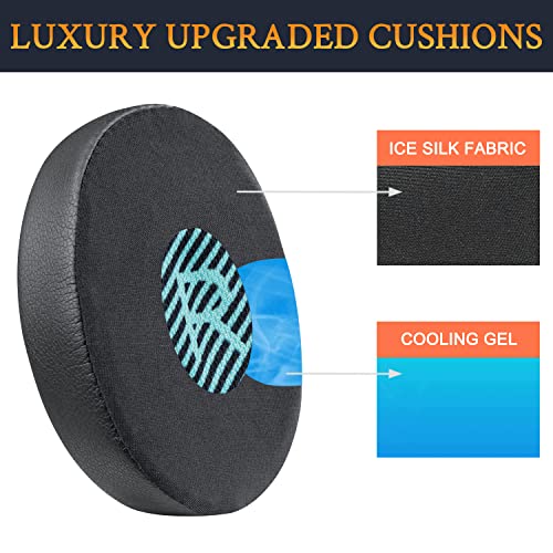 SOULWIT Cooling Gel Ear Pads Cushions Replacement for Bose On-Ear 2 (OE2 & OE2i)/ SoundTrue On-Ear (OE)/ SoundLink On-Ear (OE) Headphones, Earpads with High-Hensity Noise Isolation Foam - Black