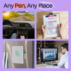 PEN PATROL Pen Holder Set of 10, Adhesive Pen Holder for Desk or Any Surface, Pencil Holder & Marker Holder, Teacher Supplies for Classroom and Office Desk Accessories