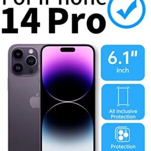 Kakalux Compatible iPhone 14Pro Design Liquid Silicone Magnetic case, Non-Stick Fingerprint Effective Smudge-Proof, Drop-Proof airbag Protection at All Four Corners, Suitable for iPhone 14Pro-Black.