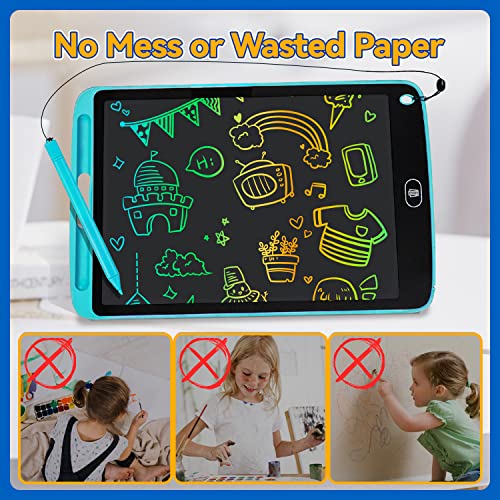 Toys for Girls Boys 10.5 Inch LCD Writing Tablet 2 Packs Drawing Pad, Colorful Screen Doodle Board for Preschool Kids, Travel Gifts Girl Boy Learning Toys for Age 3 4 5 5+ 6-8 8-10 Toddler