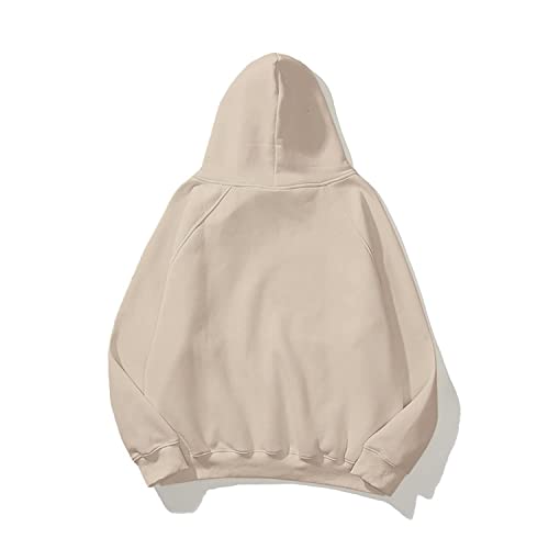 Meladyan Women Solid Basic Loose Hoodie Top Fleece Long Sleeve Pullover Oversized Hooded Sweatshirts with Kangaroo Pocket