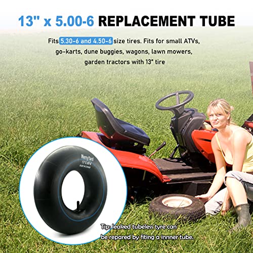 (2-Pack)13x5.00-6" Inner Tubes with TR-13 Straight Valve Stem - Replacement Lawn Mower Tire Tubes-for Razor Dirt Quad,Go Kart,ATV, Yard Tractors,Snow Blowers,Wagons,13 500-6,12X5.00-6,5.30-6,4.50-6