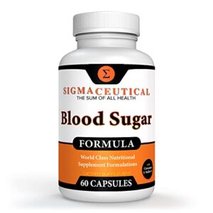 sigmaceutical blood sugar supplement - gymnema sylvestre extract - chromium supplement - cinnamon supplement for balance - 60 capsules