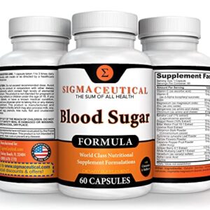 Sigmaceutical Blood Sugar Supplement - Gymnema Sylvestre Extract - Chromium Supplement - Cinnamon Supplement for Balance - 60 Capsules