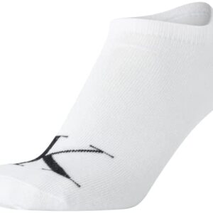 Calvin Klein Women’s Socks – Cushion No Show Socks (6 Pack), Size 4-10, White Monogram