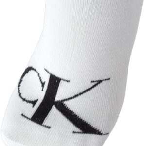 Calvin Klein Women’s Socks – Cushion No Show Socks (6 Pack), Size 4-10, White Monogram