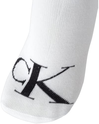 Calvin Klein Women’s Socks – Cushion No Show Socks (6 Pack), Size 4-10, White Monogram