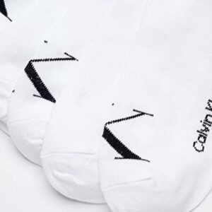 Calvin Klein Women’s Socks – Cushion No Show Socks (6 Pack), Size 4-10, White Monogram